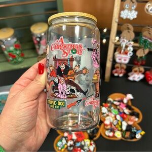 A Christmas story glass cup